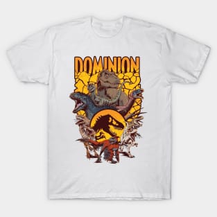 Jurassic Dominion: Dinosaur Ensemble Design T-Shirt